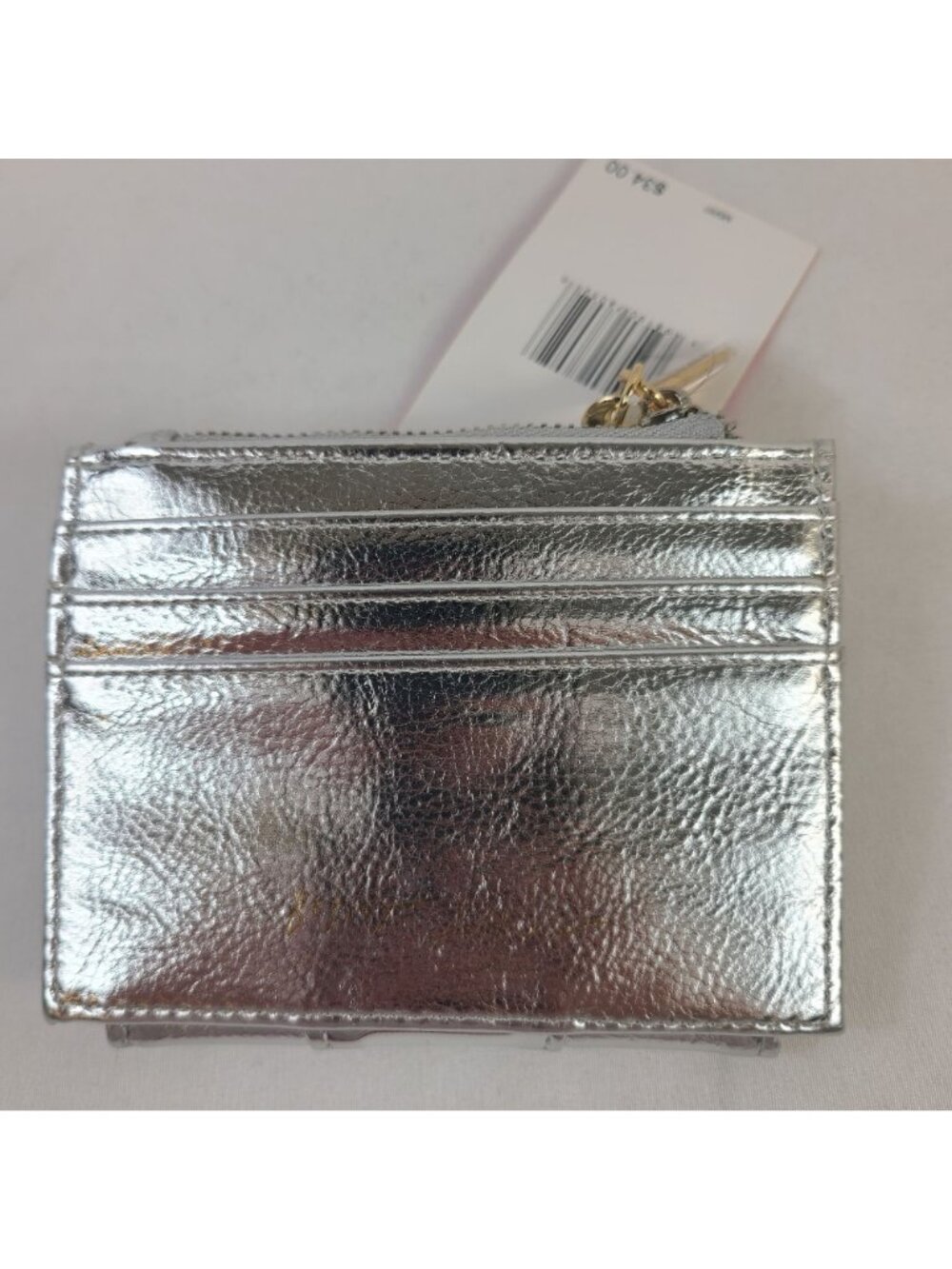 Betsey Johnson Silver Space Out Wallet Alien & Star Charms Keychain ID Holder - Picture 4 of 5